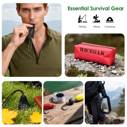 h2CeGak Advent Calendar 2025 Survival Kit Advent Calendar for Men, 24 Days Survival Tools for Adult Teen, 2025 Xmas Calender for Outdoor Enthusiasts Adult Men Teen Boys Husband