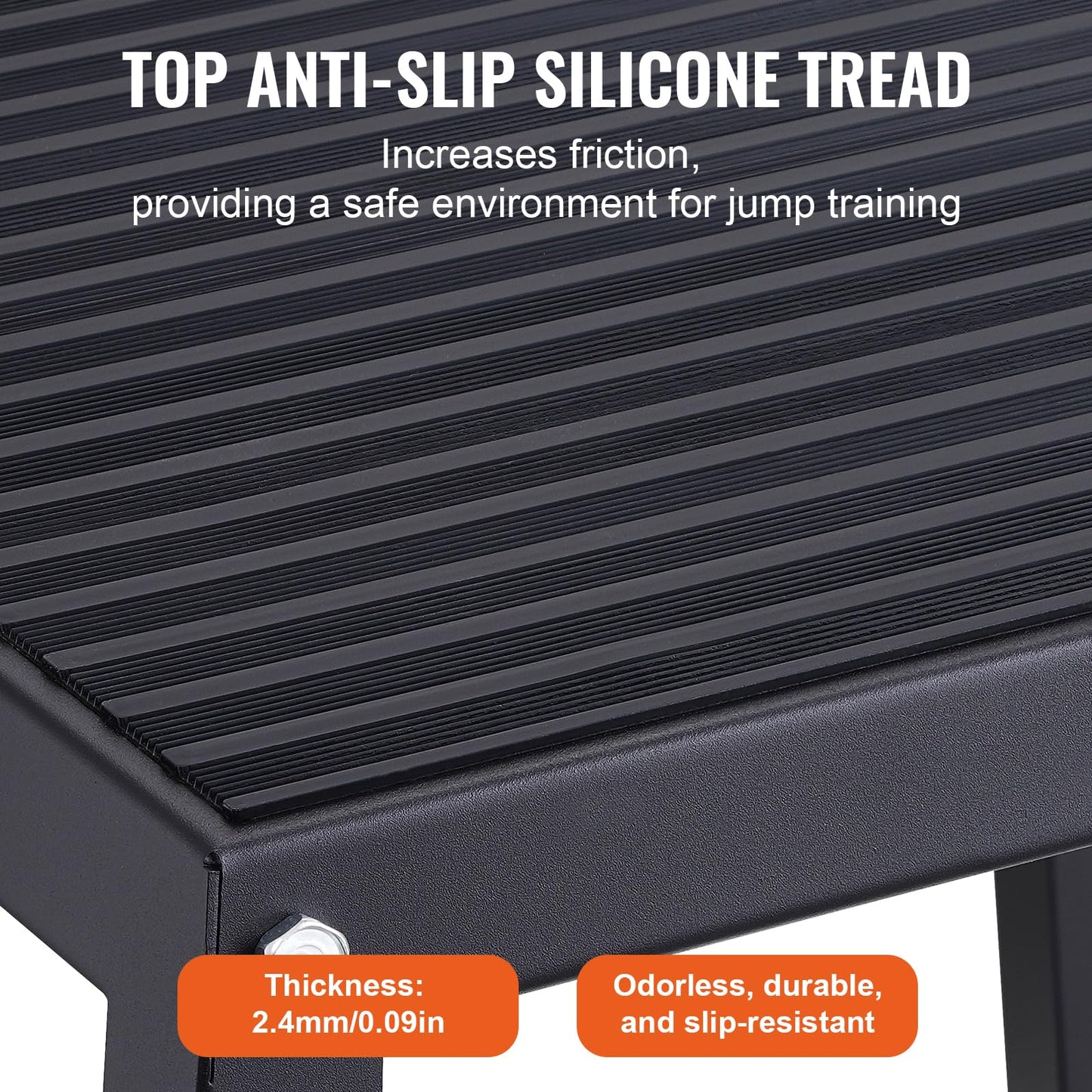 VEVOR Plyometric Jump Boxes, 12/18/24 Inch Plyo Box, Platform and Jumping Agility Box, Anti-Slip Fitness Exercise Step Up Box Set for Home Gym Training, Conditioning Strength Training, Black