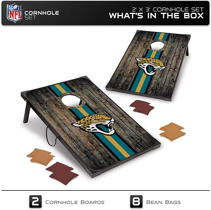 Wild Sports NFL 2' x 3' MDF Deluxe Cornhole Set - with Corners and Aprons