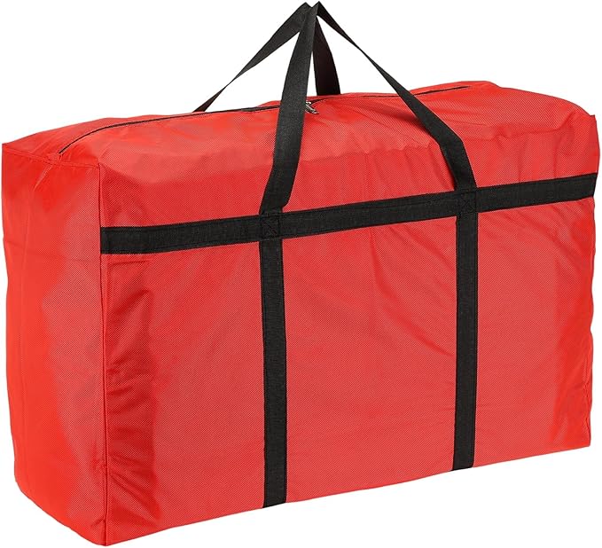 Extra Large Duffle Bag, 30 x 19 x 11 in Travel Big Duffle Bag with Zipper Handle Storage Foldable Waterproof Lightweight Bag for Women Men Travel Moving Camping (Red)