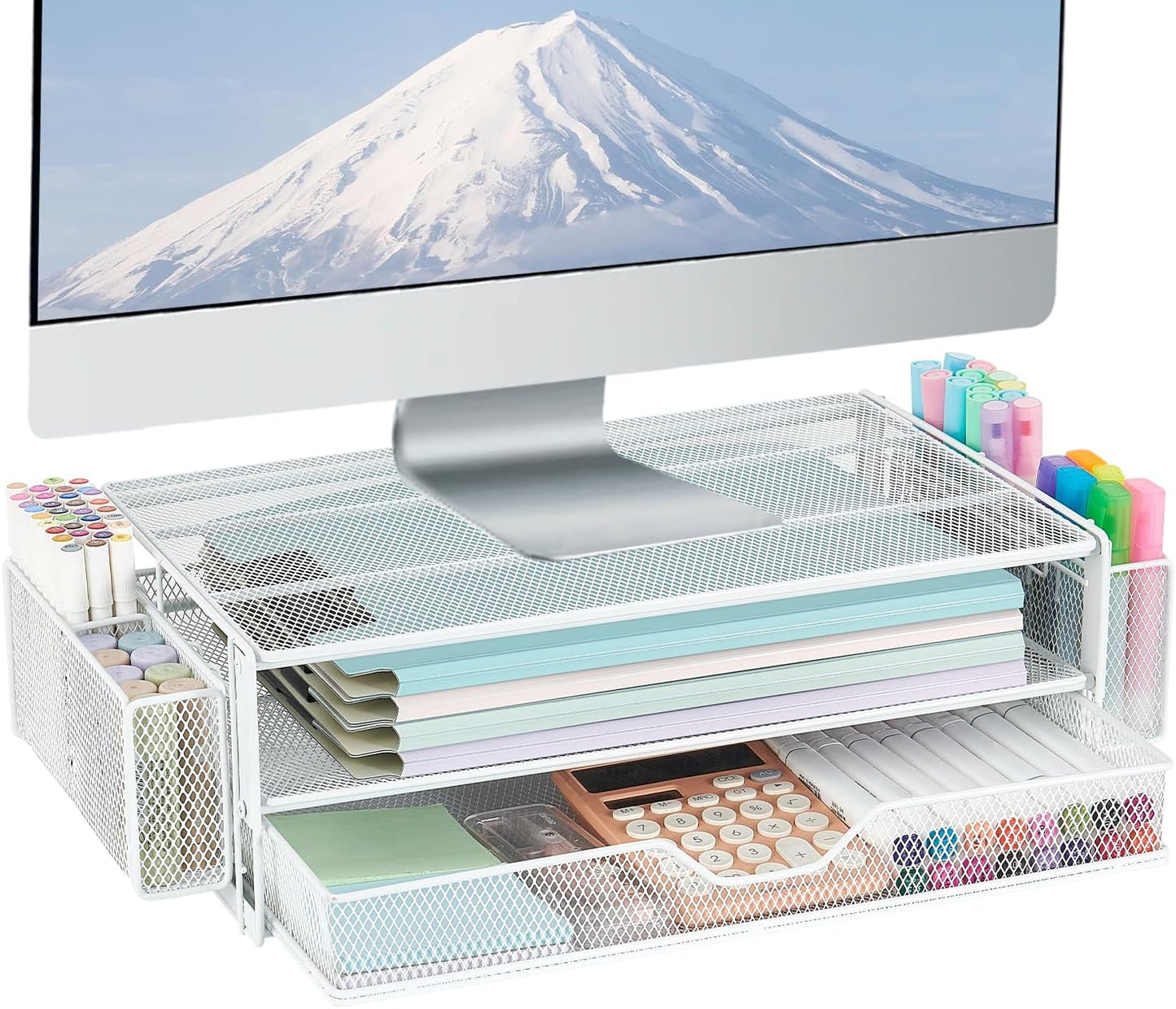 Riser2-Tier 2 AUPSEN Computer Monitor Stands Desk Organizers and Accessories, Office Desk Accessories Organizer