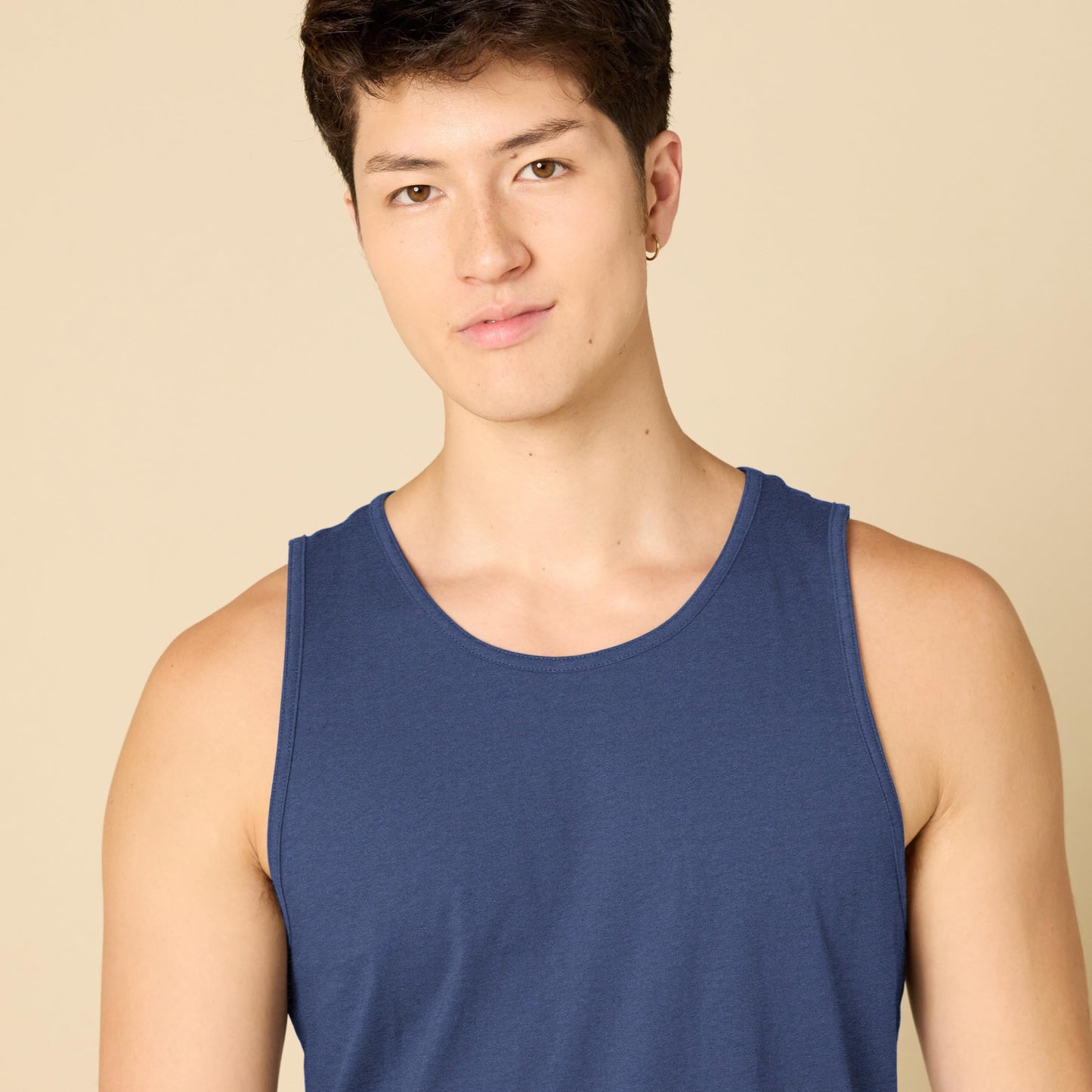 Amazon Essentials Men's Regular-Fit Sleeveless Tank Tops, Blue Heather, Large
