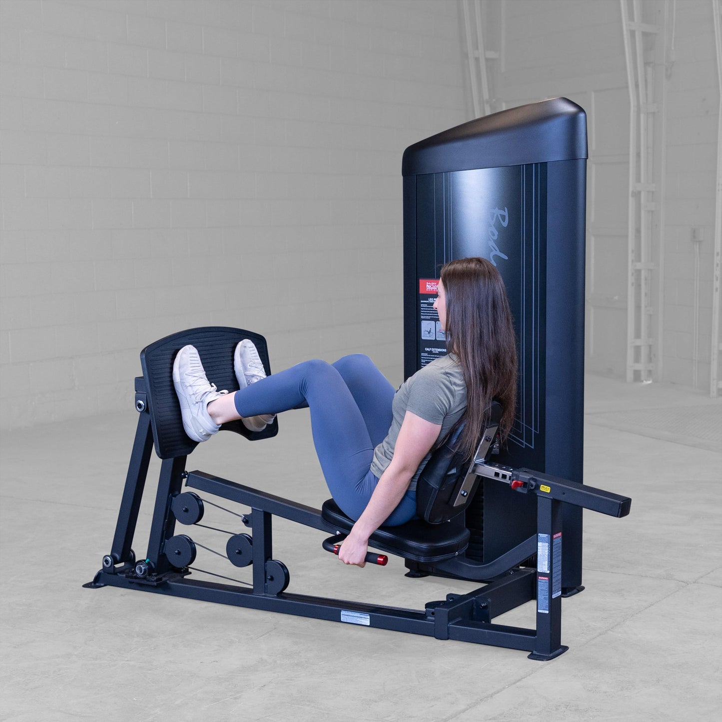 Body Solid (S2LPCX-3) Proclub Line Series II Leg Press/Calf Raise Machine for Commercial and Home Workout, Plate Loaded Muscle Developer Machines for Leg Tonal and Muscles, 310 lbs Weight Stack