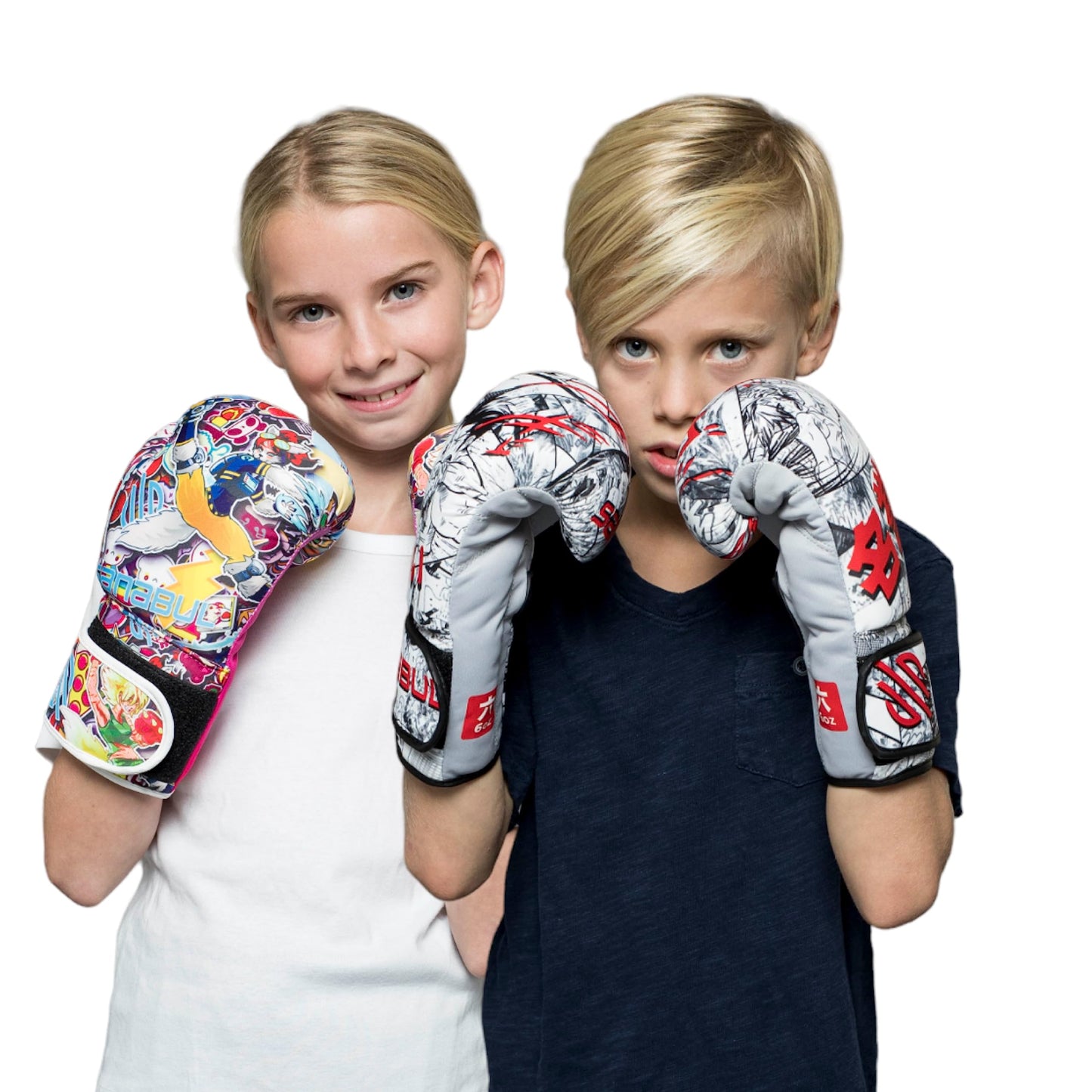 Sanabul Sticker Bomb Kids Boxing Gloves Children & Youth Boxing MMA and Kickboxing Gloves - Manga Action, 8 OZ