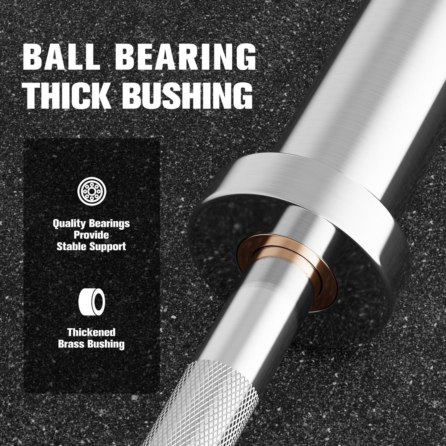 RITFIT Olympic Barbell 4ft/6ft - 2 Inch Weight Bar for Strength Training, Weightlifting, Squat, Deadlift, Bench Press, Curl, Overhead Press - 350lbs/500lbs Capacity 4FT Silver with Collar