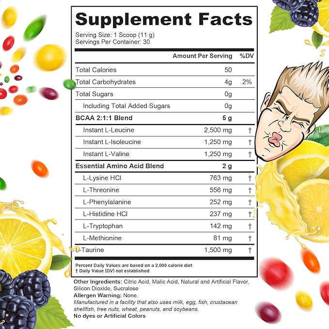 Generate EAA and BCAA Powder: Best Post Workout Recovery Drink and Branched Chain Amino Acids Supplement with Essential Amino Acids, 5g BCAAs, 2g EAAs for Lean Muscle Mass | Watermelon, 30 Servings