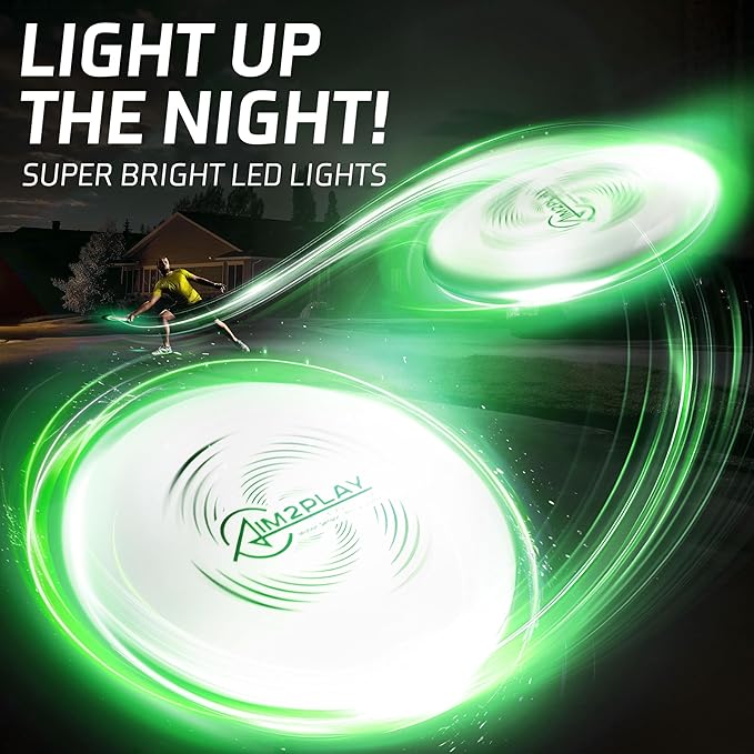 Glow in The Dark Flying Discs, Light Up | Sports Unique Gift, Professional Long & Precise Flights Very Bright