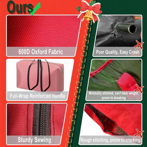 Heavy Duty Christmas Tree Storage Bag by [Brand Name] - Waterproof & Dust-Proof for 3FT/4FT/5FT Trees