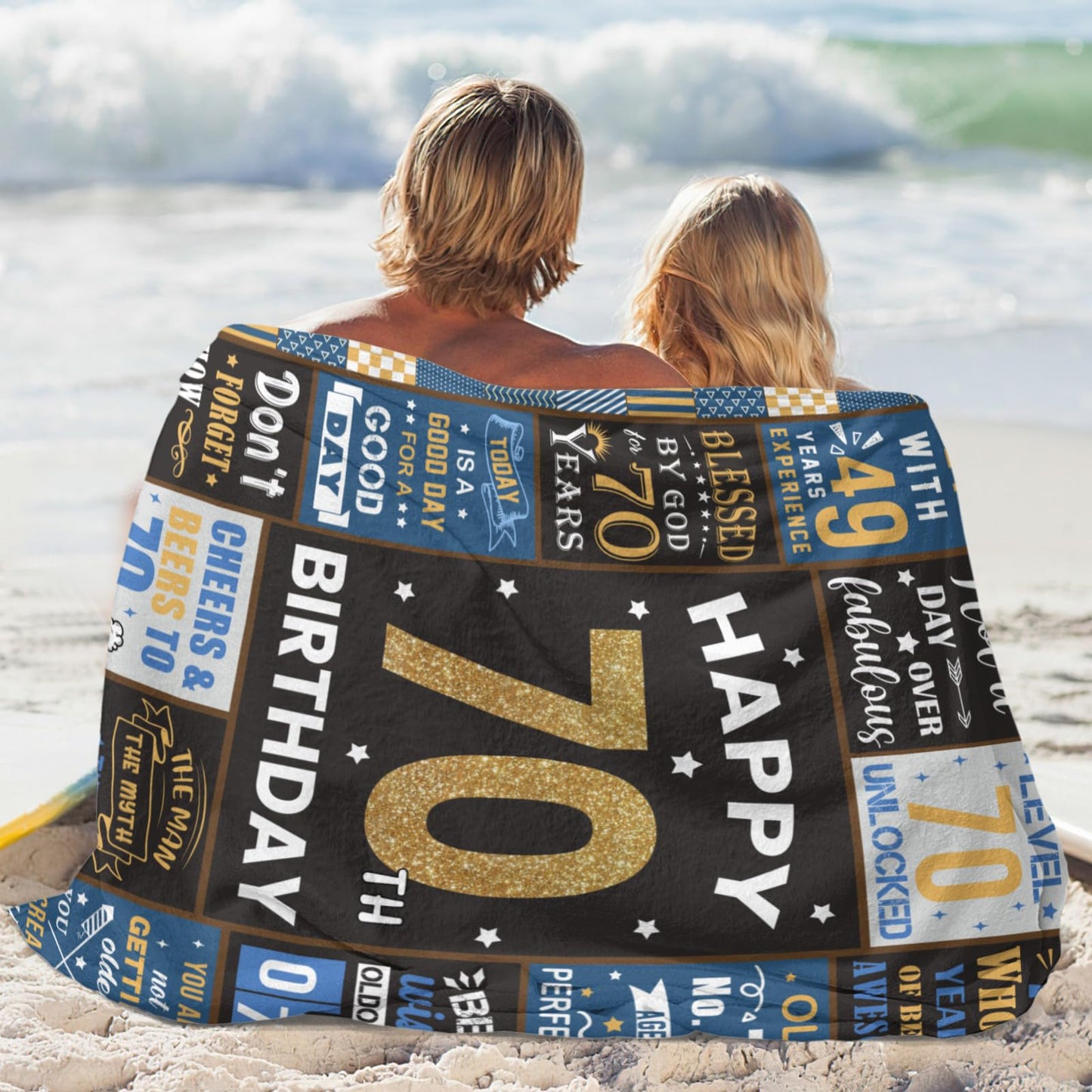 Wyhcxl 70th Birthday Gifts for Men, 70th Men Birthday Gift Ideas, Best Gifts for 70 Year Old Man, 70 Year Old Birthdays Gifts for Man, 1955 Birthdays Gifts for Dad Blanket 60"X 50"