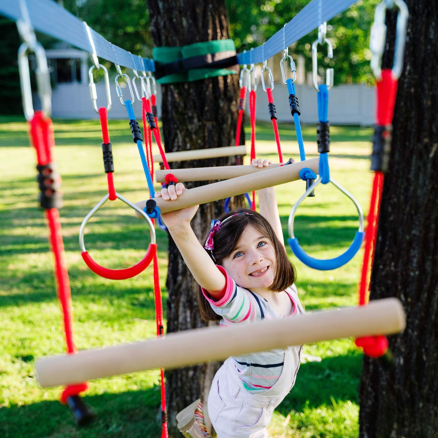 Lily's Things Monkey Bars for Kids(2 Pack) | Ninja Slackline Accessories for Slackline Obstacle Course | Monkey Bars for Backyard | Attachments to Most Any Home Playground Equipment Sets