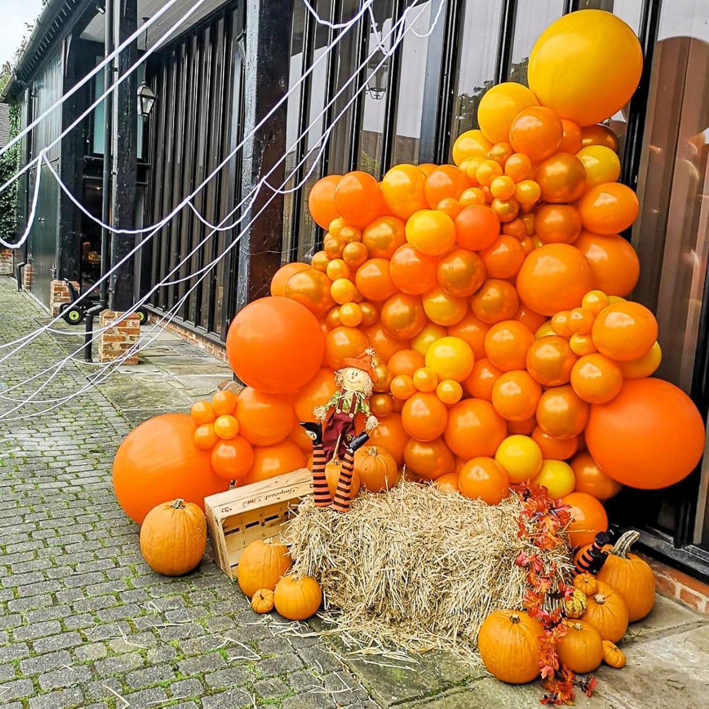 PartyWoo Orange Balloons - 50pcs 12 Inch Fall Latex Helium Balloons for Birthday & Baby Showers