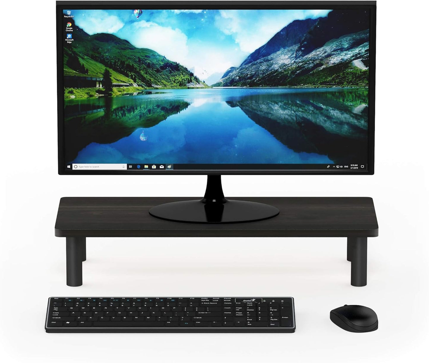 Furinno Espresso/Black Monitor Riser Stand