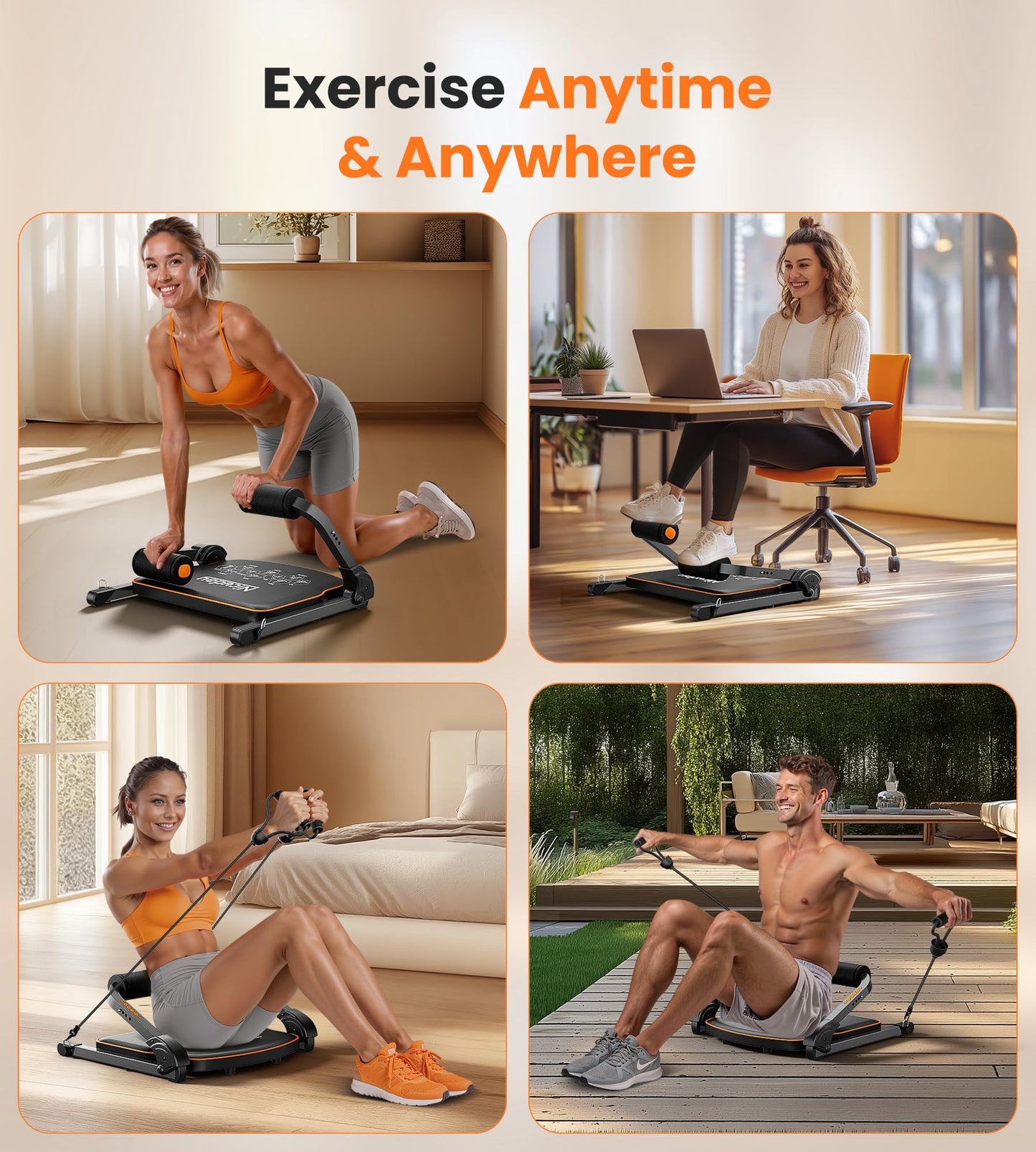 Niceday Ab Workout Equipment, Ab Machines for Stomach Workout, Ab Trainer Machine for Home, Ab Crunch Machine for Home Exercise, Sit Up Machine with 330 LBS Weight Capacity