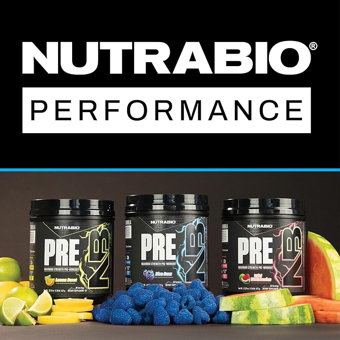 NutraBio Preworkout Powder, Blue Razz| Explosive Energy, Laser Focus, Extreme Pumps| Pre Workout for Men & Women| Performance, Endurance, Power Complex, Caffeine, Electrolytes
