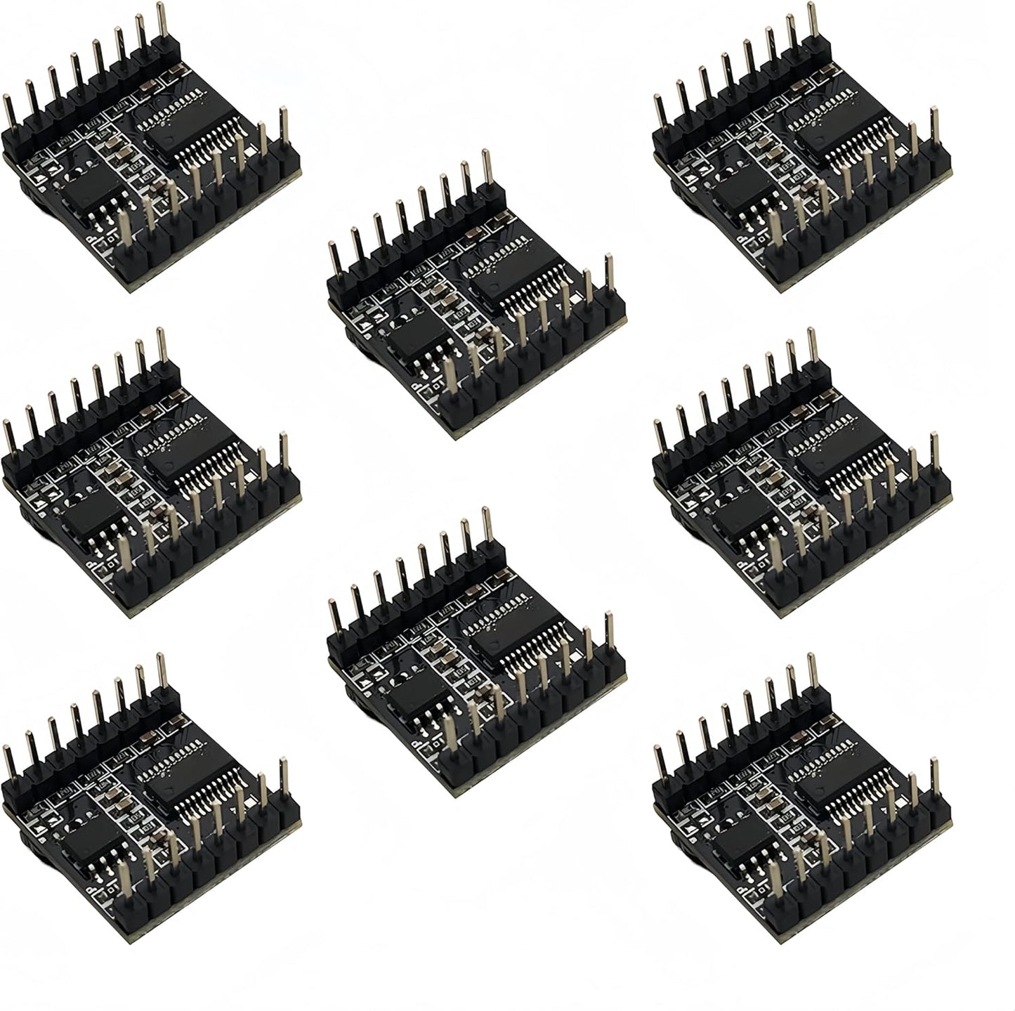 Yuuhseel 8PCS MP3 16P Mini Player Module Audio Voice Music Module Support TF Card Compatible with DFPlayer Code