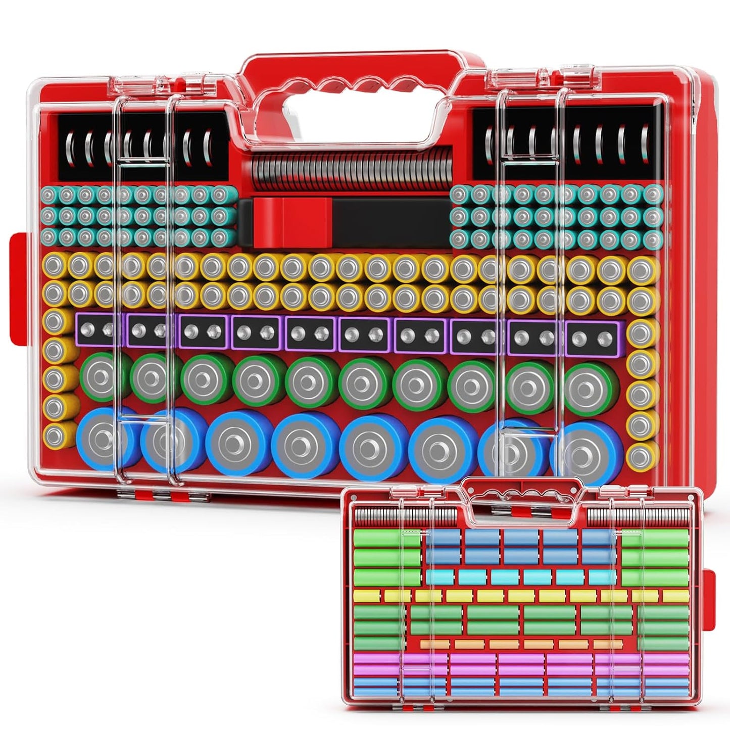Narotood 280+ Pack,Holds 4A 9V 3V Lithium18650 LR44 CR2 CR123 CR1632 Battery Organizer Storage Holder Box Case