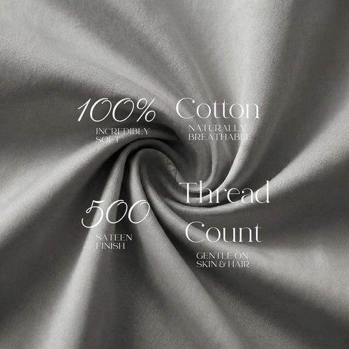 Beckham Hotel Collection Pillowcases - Queen Size Set of 2 | Silky Smooth Cool Touch Cotton Sateen, Dark Gray