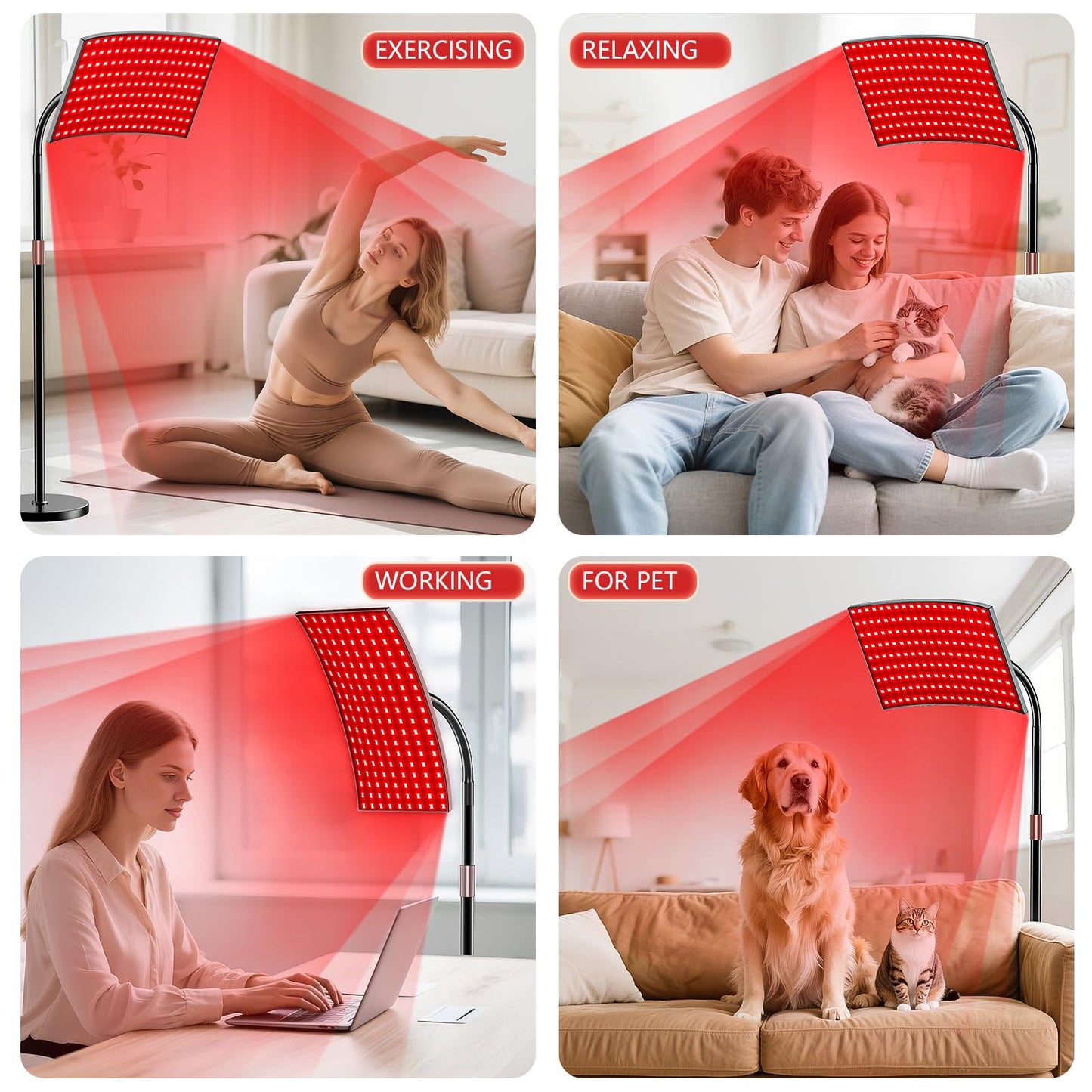 Red Light Therapy for Body Face Infrared Light Therapy for Body with 660nm & 850nm Near Infrared LED Red Light Therapy Large Panel at Home Protective Glasses for Home Use, Gift for Women Girl