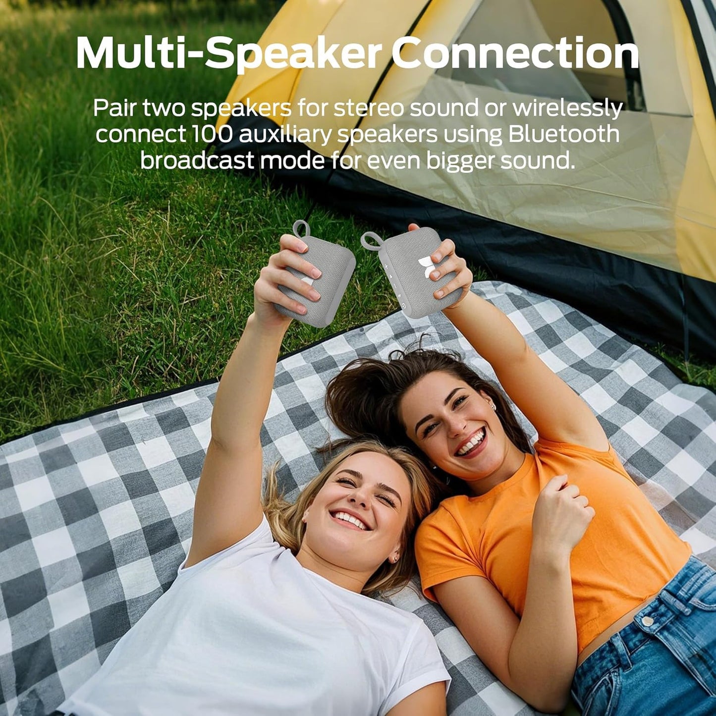 Monster 1 IP68 6.0, 20H Cube Portable Bluetooth Speaker, Waterproof, Bluetooth Playtime, Powerful Stereo Sound, Speaker