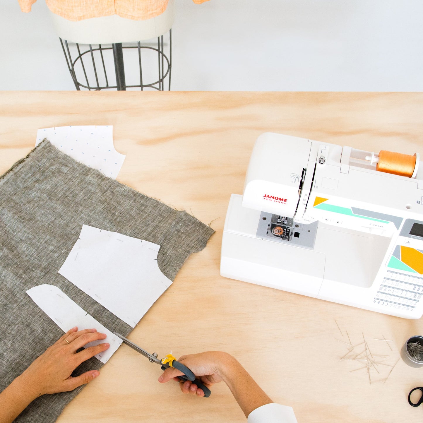 Janome MOD-50 Computerized Sewing Machine with 50 Built-In Stitches, 3 One-Step Buttonholes, Drop Feed and Accessories