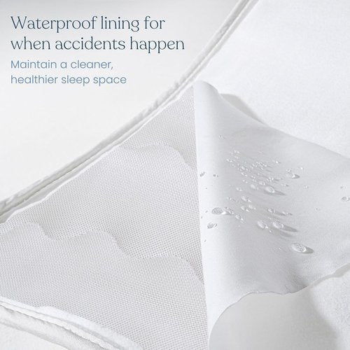 HALO Breathable Crib Mattress Cover - Waterproof Quilted Mesh, Universal Fit for Standard Cribs & Toddler Beds