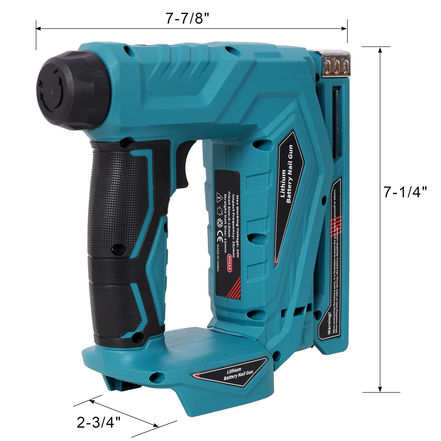 KEIKI 2-in-1 Cordless Brad Nailer & Narrow Crown Stapler, Compatible with Dewalt 20V MAX Battery, Nail Gun with Safety Lock, Professional Woodworking DIY Fastening Tool, Blue