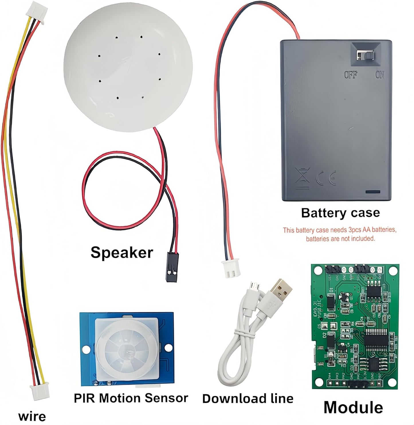 Yuuhseel MP3 DIY Audio Recorder and Player Kit Music Voice Recording Module DIY Welcomer Sound Recording Board