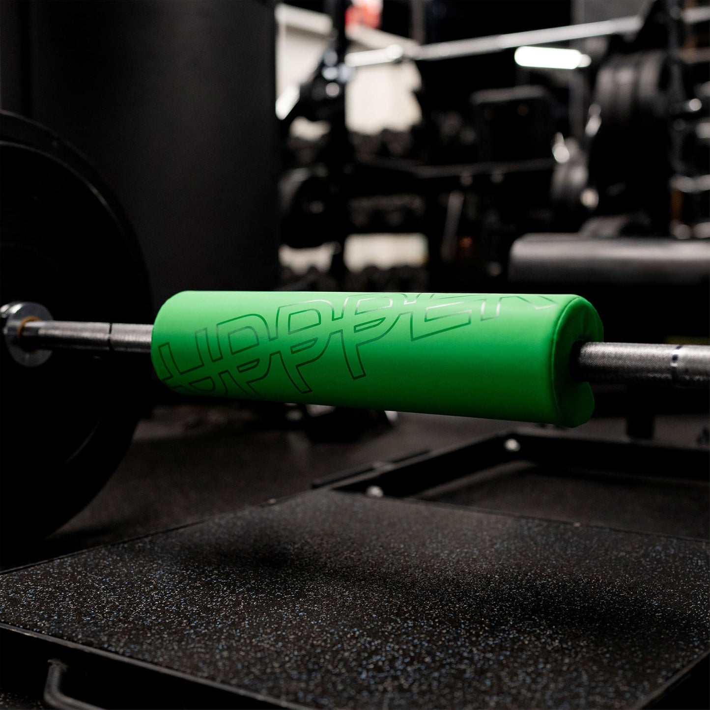 UPPPER Barbell Pad for Hip Thrusts and Glute Bridges - 1.5” Thick Foam for Comfort and Support, Secure Hook-and-Loop Closure - Fits Olympic & Standard Bars | Premium Fitness Gear (Neon Green)