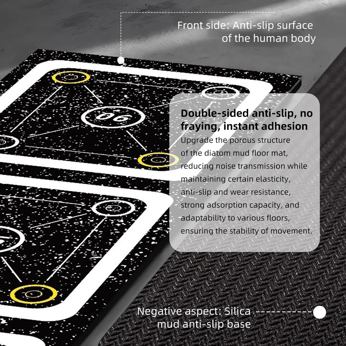 GYHPD Rubber Agility Ladder 8.8 Ft Non-Slip Speed Agility Training Ladder Pad for Soccer Football Footwork, Workout Ladder for Soccer Football Tennis Boxing Training, Agility Training Equipment