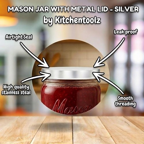 Kitchentoolz 64 oz Mason Jars Wide Mouth 2-Pack – Half Gallon Glass Jar with Lid – Large Mason Jars with Lids for Food Storage, Canning, and Fermenting