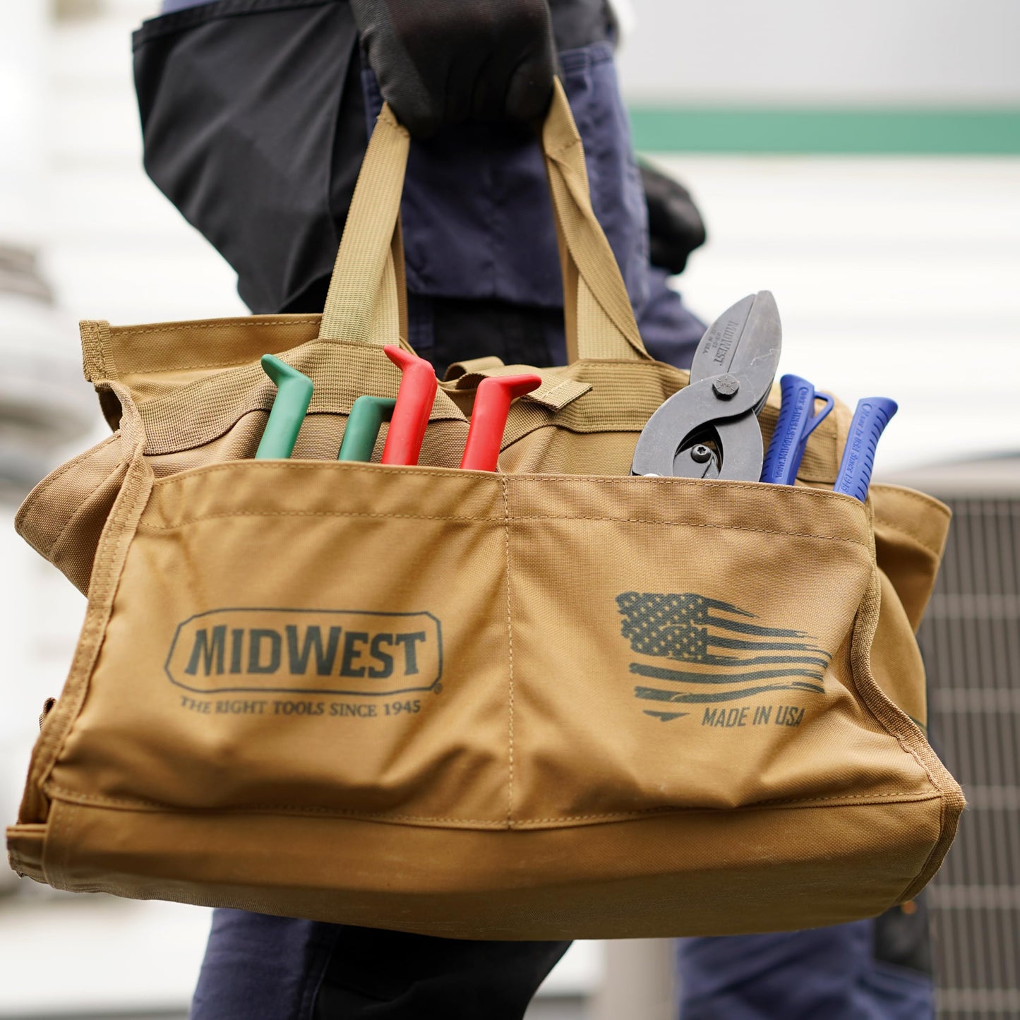 Midwest HVAC Preferred Tool Kit - 5 Piece Set Includes Aviation Snips & More, Made in the USA - MWT-HVACKIT01