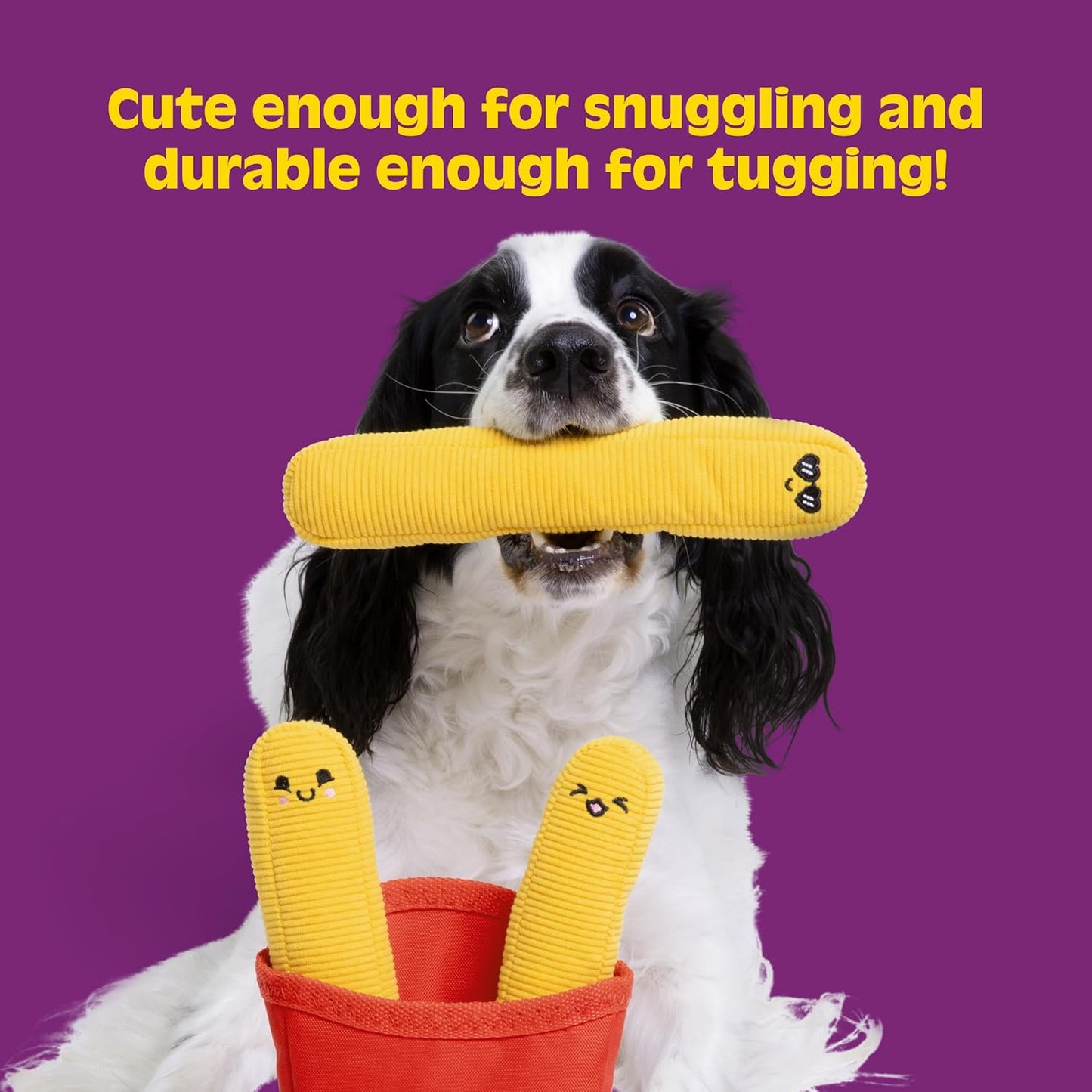 Relatable Emotional Support Pet Fries - Cuddly Dog Toys & Puppy Essentials | Great Gift Set with 3 Toys