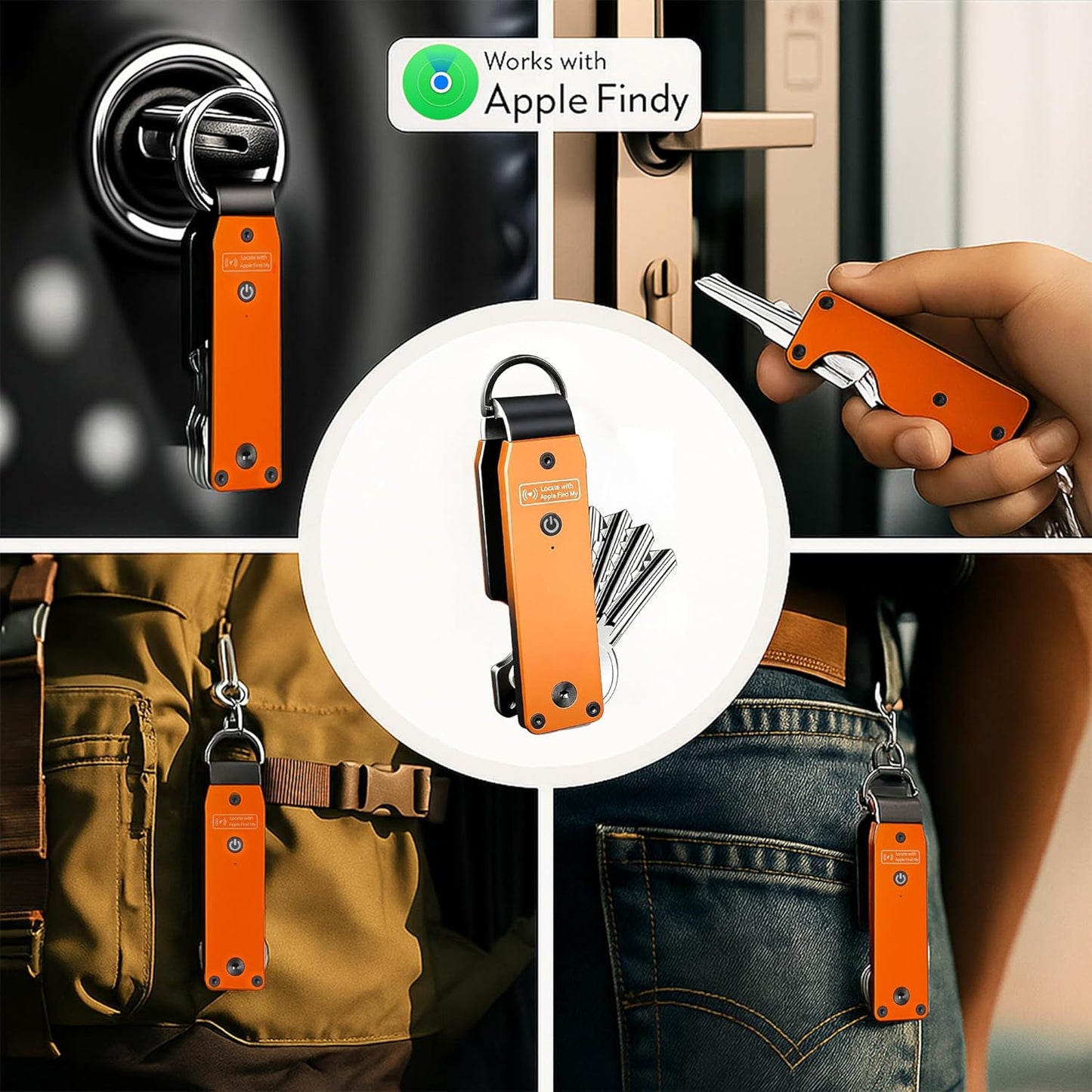 Richboyz Lightweight Aluminum GPS Tracker Key Holder - Air Keychain for Outdoor Lovers