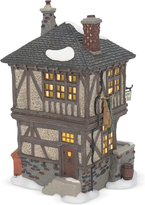 Department 56 Porcelain Dickens Village | A Christmas Carol Miner's Home Building & Figurine Set - 7.87 Inch, Multicolor
