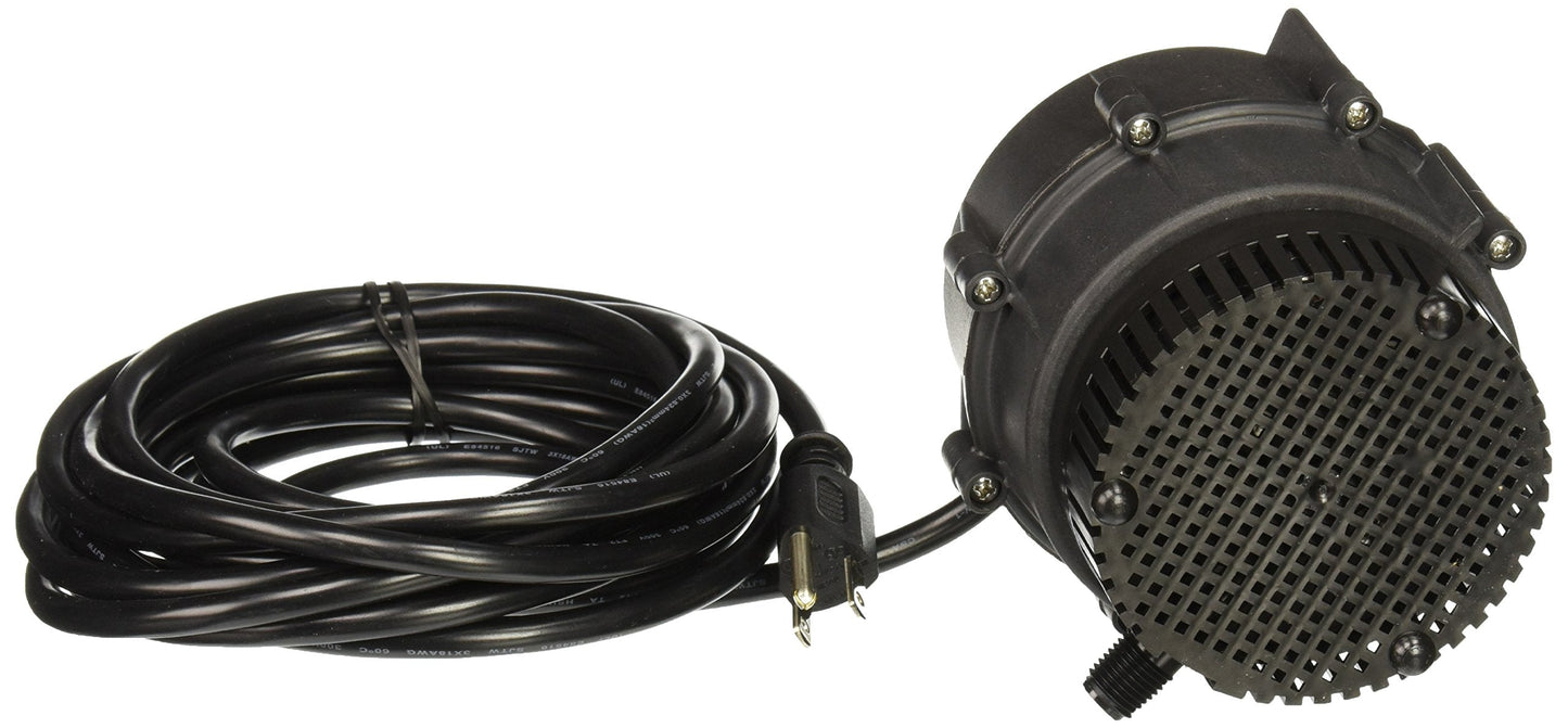 Little Giant NK-2 "NO-KORODE" Series, 115 Volt, 1/40 HP, 325 GPH Mild Acid, Alkalis and Hard Water Manual Submersible Pump with 18-Ft. Cord, Black, 527176