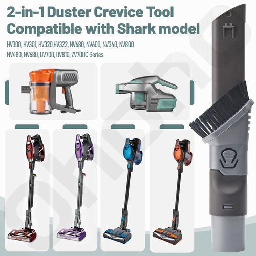 2-in-1 Duster Crevice Tool for Shark Rotator and Rocket HV300 HV301 HV320 HV322 HV320 NV751 NV650 NV680 NV800 Series Vacuum Cleaner