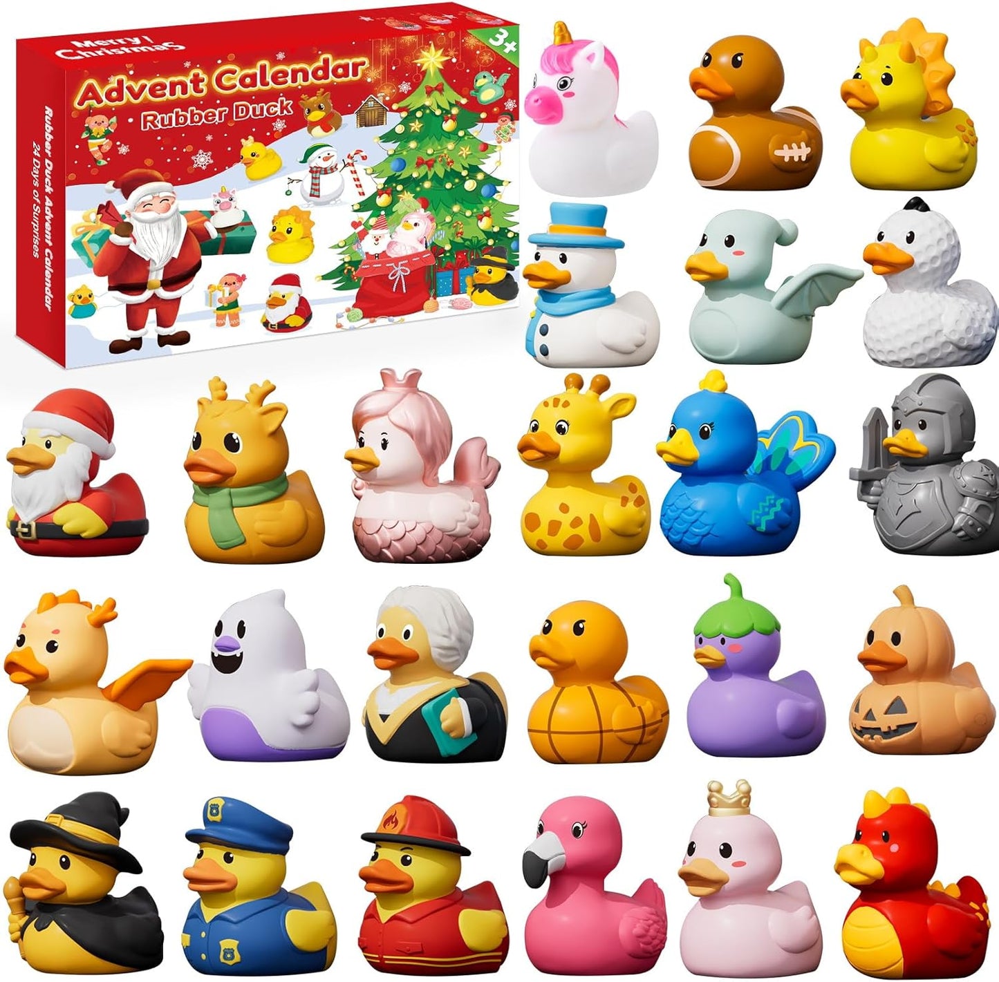 Rubber Duck Advent Calendar 2026 - 24 Days of Fun Bath Toy Surprises for Kids & Toddlers