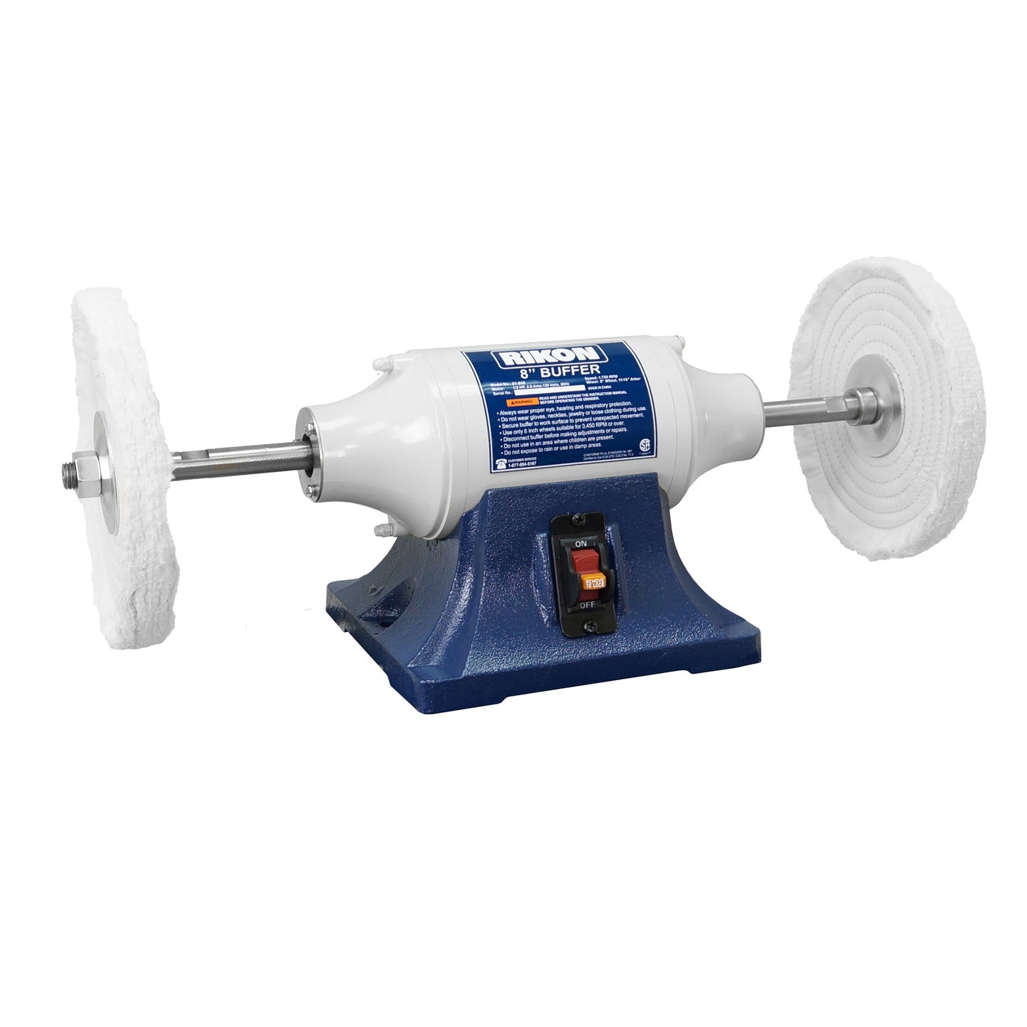 Rikon 8In Low Speed Buffer 1750 Rpm