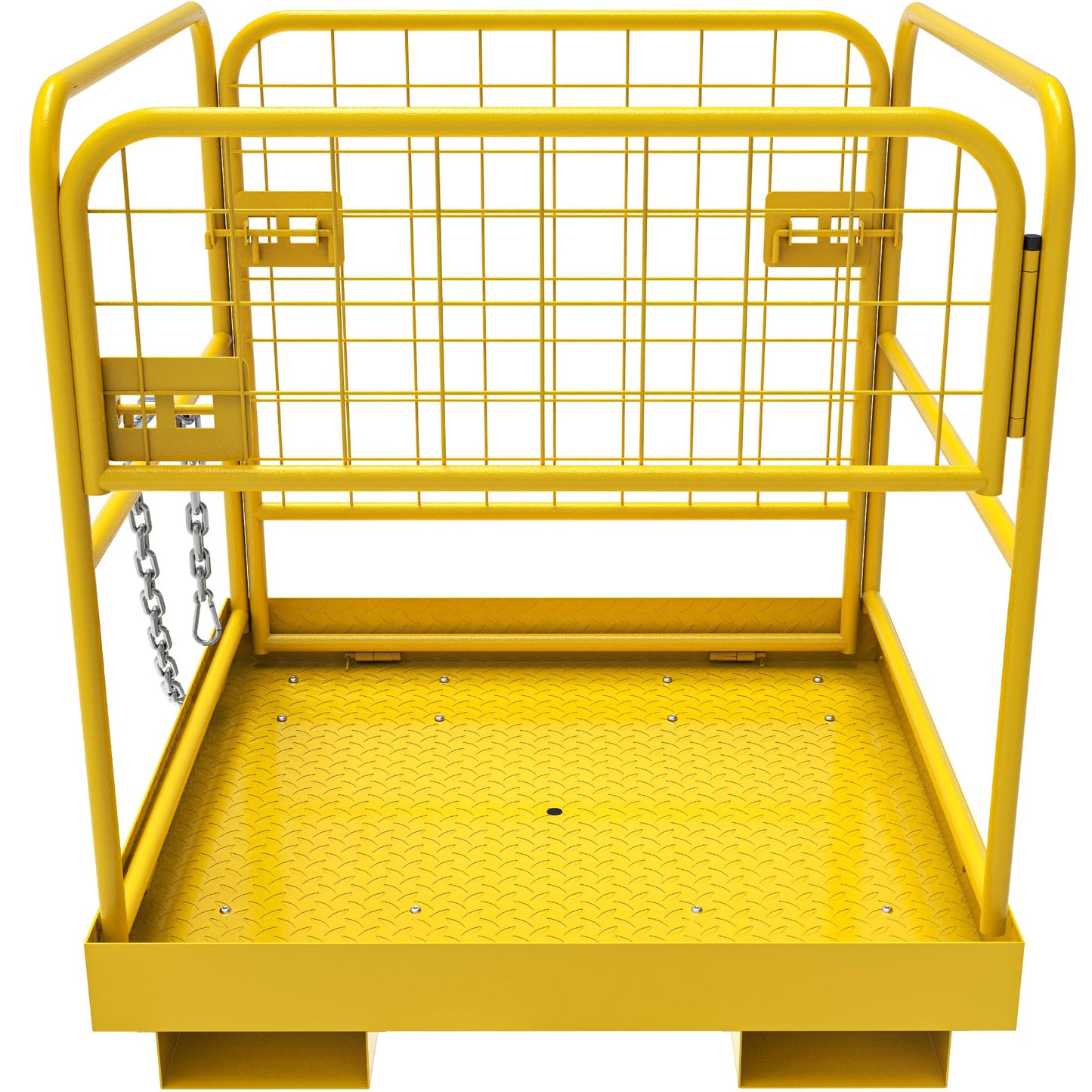 YITAMOTOR 36 "x36" Forklift Safety Cage, 1200lbs Forklift Man Basket Work Platform, Heavy Duty Collapsible Lift Cage for Most Aerial Jobs