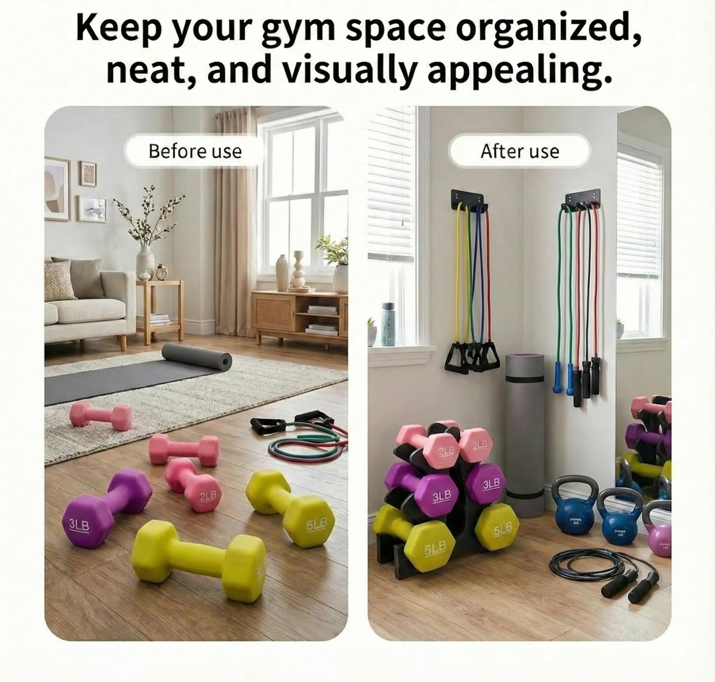 Dumbbell Rack Stand,3 Tier Dumbbell Weight Stand Weight Storage Organiser for Dumbbells Accessories Compact Weight Storage Solution for Home Gym Exercise,23x22.5x8.5cm(Dumbbells Not Included)