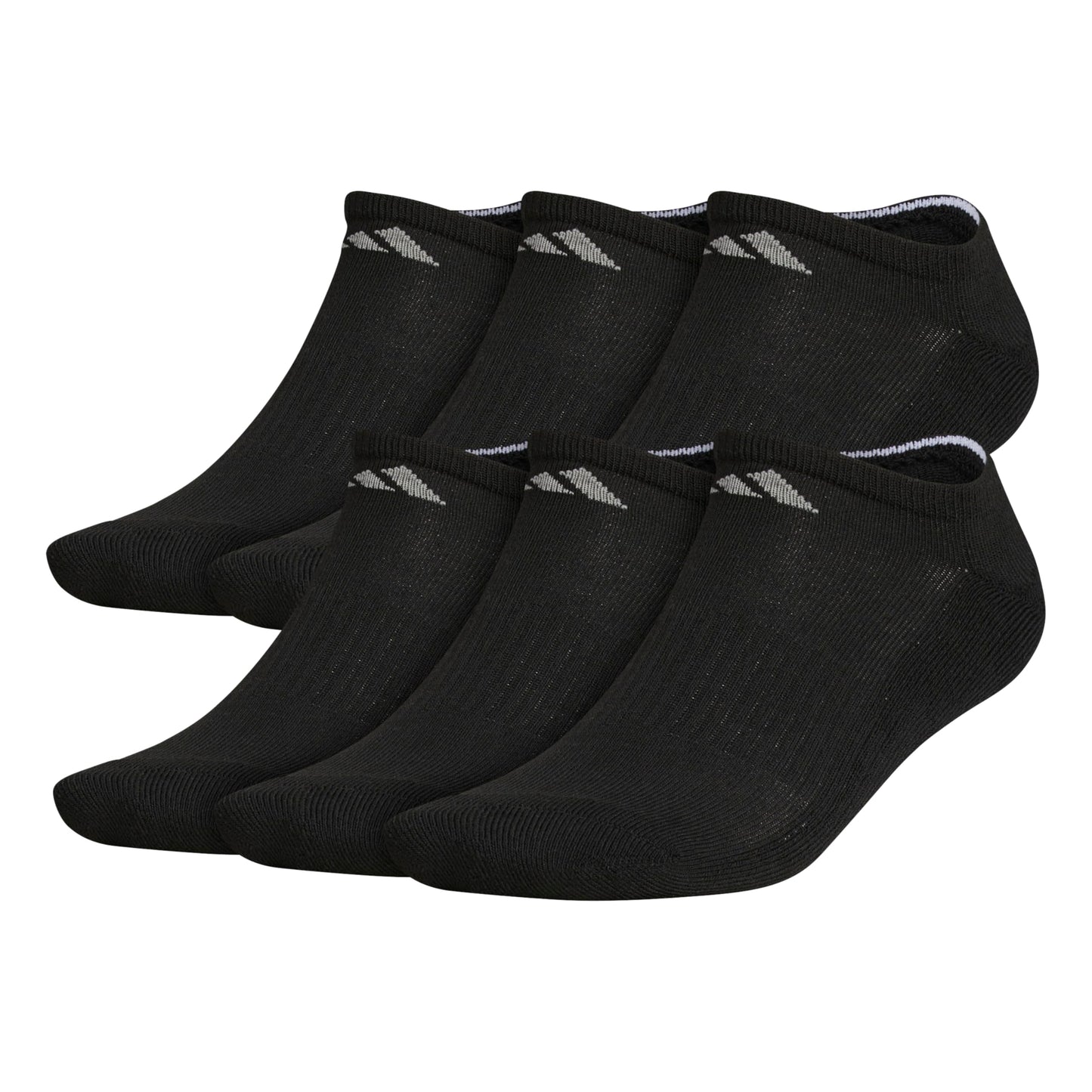 adidas Mens Athletic Cushioned No Show Socks (6 Pairs) Durable & Comfortable