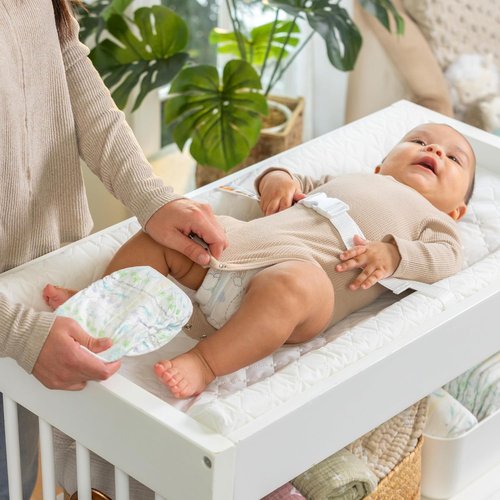 Ingenuity Contoured Changing Pad - Waterproof Liner & Safety Strap with Quick-Release Buckle