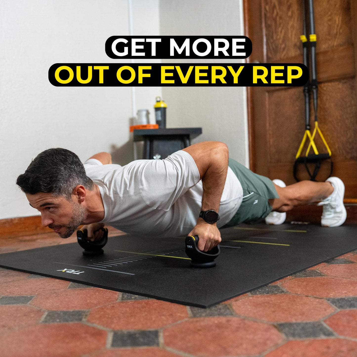 TRX Push-It - Push-up Handles for Strength Training, Home Gym Workouts, Core & Upper Body Exercise Equipment, Ergonomic Push-Up Stands for Chest, Arms & Abs Training