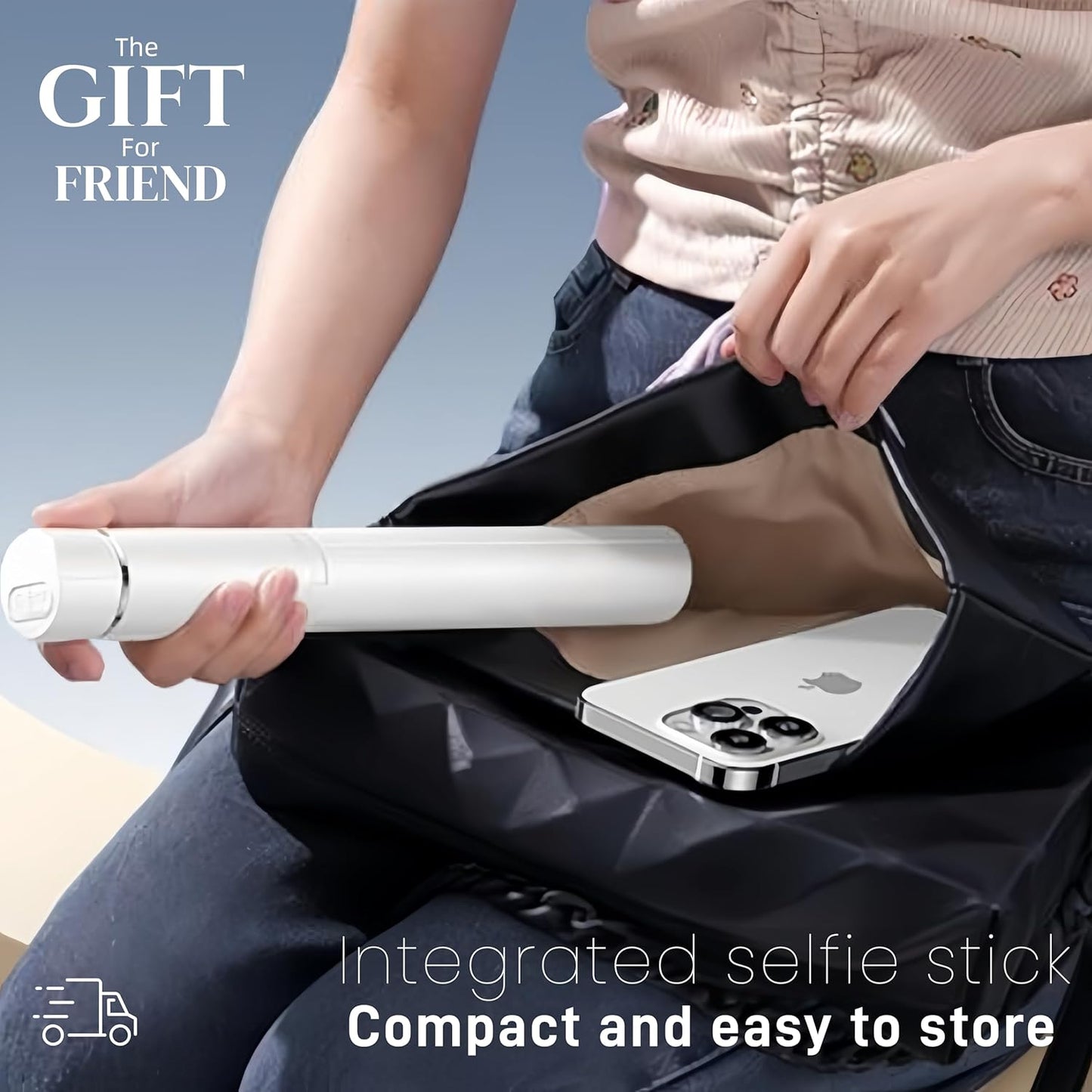 BOMIDI 50'' 6 1 Phone Tripod with Remote, Tripod for iPhone, in Selfie Stick with Light & Holder, Extendable Cell Phone