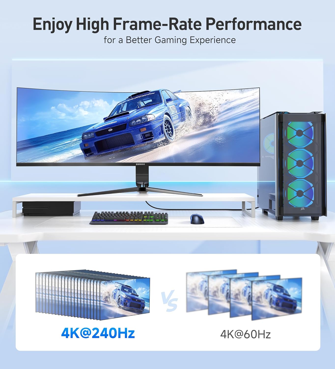 2-Pack 48Gbps 8K 9.8 3m 8K@60Hz, 4K@240Hz PS5, RTX3080/3090, 6800/6900, Cable Matters [Ultra High Speed HDMI Certified]