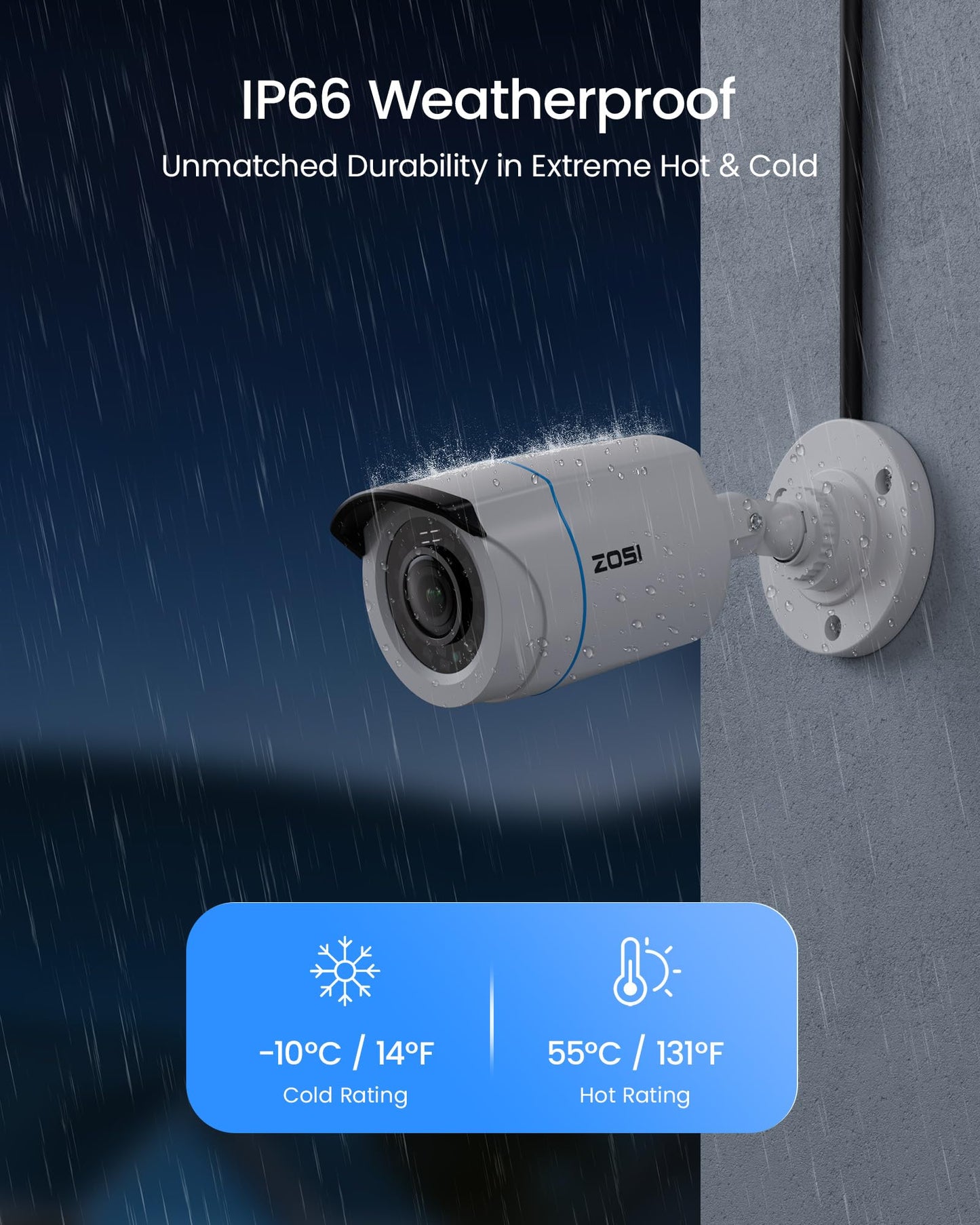 ZOSI H.265+ Home Security Camera System with AI Human Vehicle Detection, 5MP 3K Lite 8 Channel CCTV DVR Recorder and 8 x 1080p Weatherproof Bullet Camera Outdoor Indoor, 80ft Night Vision, 1TB HDD