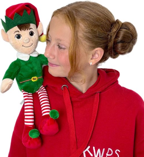 Deluxe Paws Christmas Elf Plush Toy - Soft, Festive Design | 34cm Perfect for Holiday Cheer