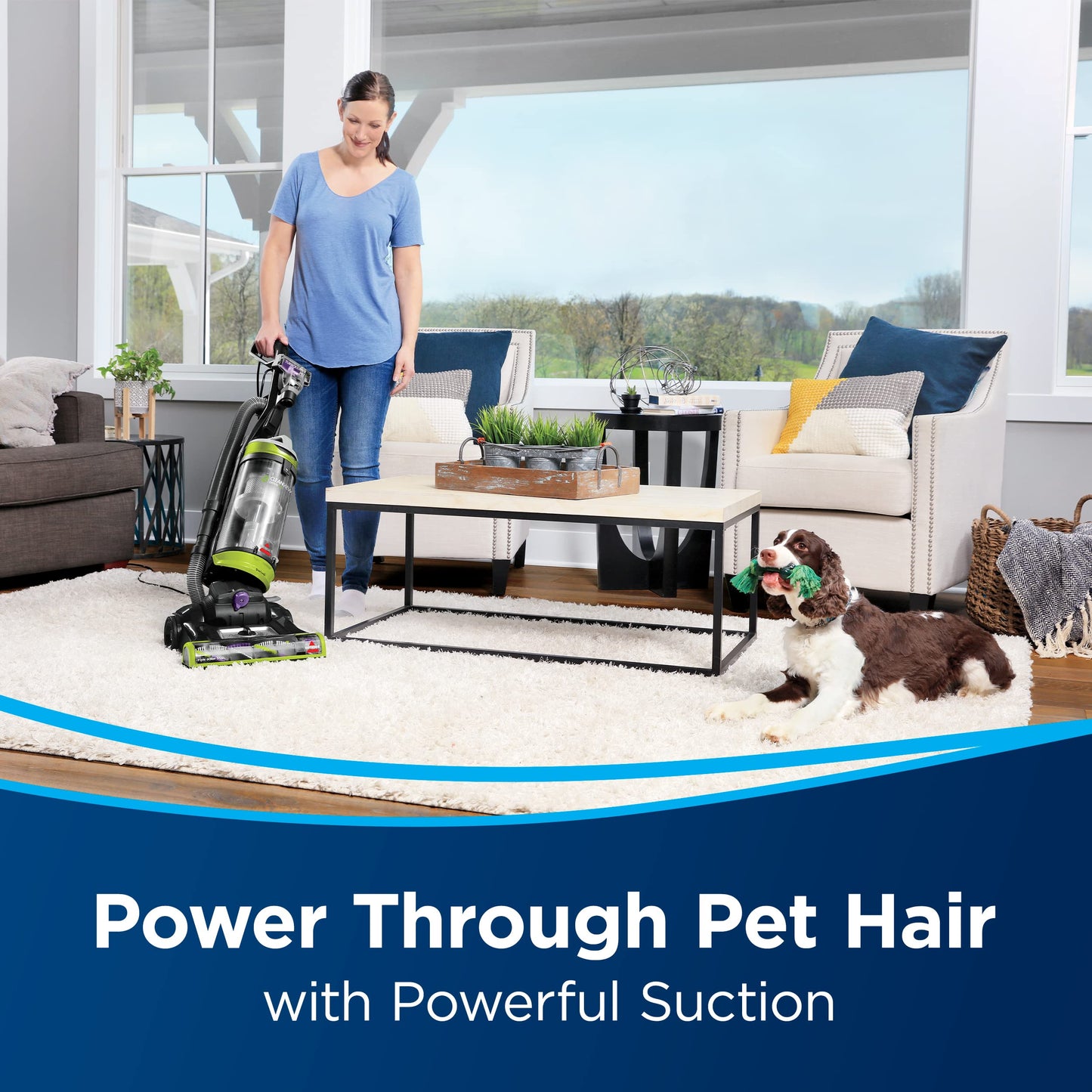 Bissell CleanView Swivel Pet Upright Vacuum, Swivel Steering for Maneuverability, Triple Action Brush Roll for Pet Hair, Large Capacity Dirt Tank & Scatter-Free Tech, 2252