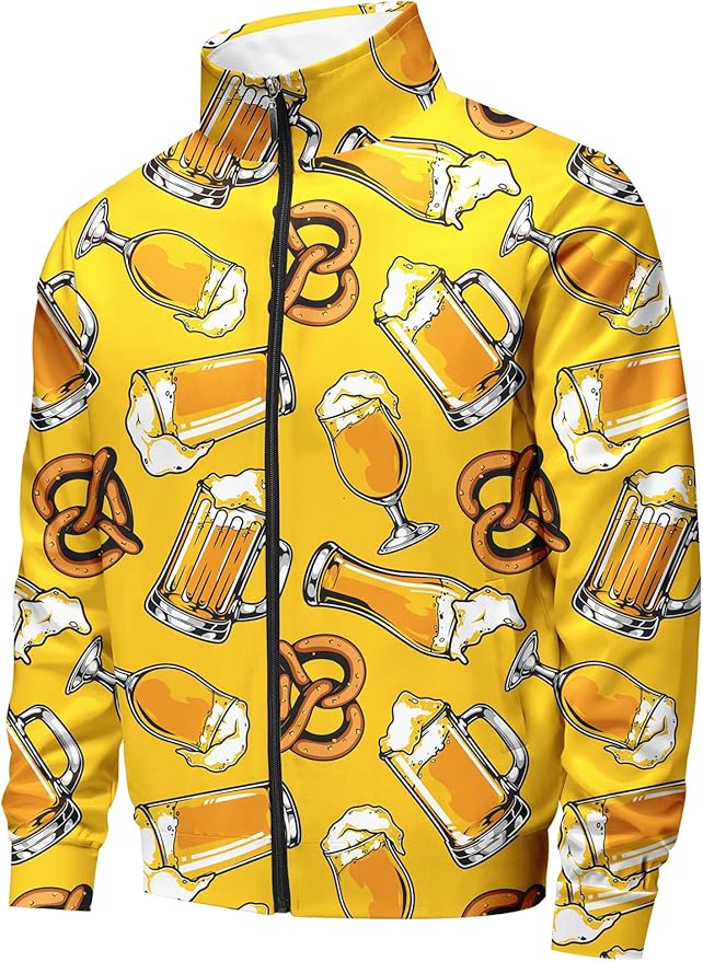 DOOPCCOR Men Track Suits Sets 80s outfit for men tracksuits sweatsuits 2 Piece sets Zip Casual Jogging 2 Knit Beanie