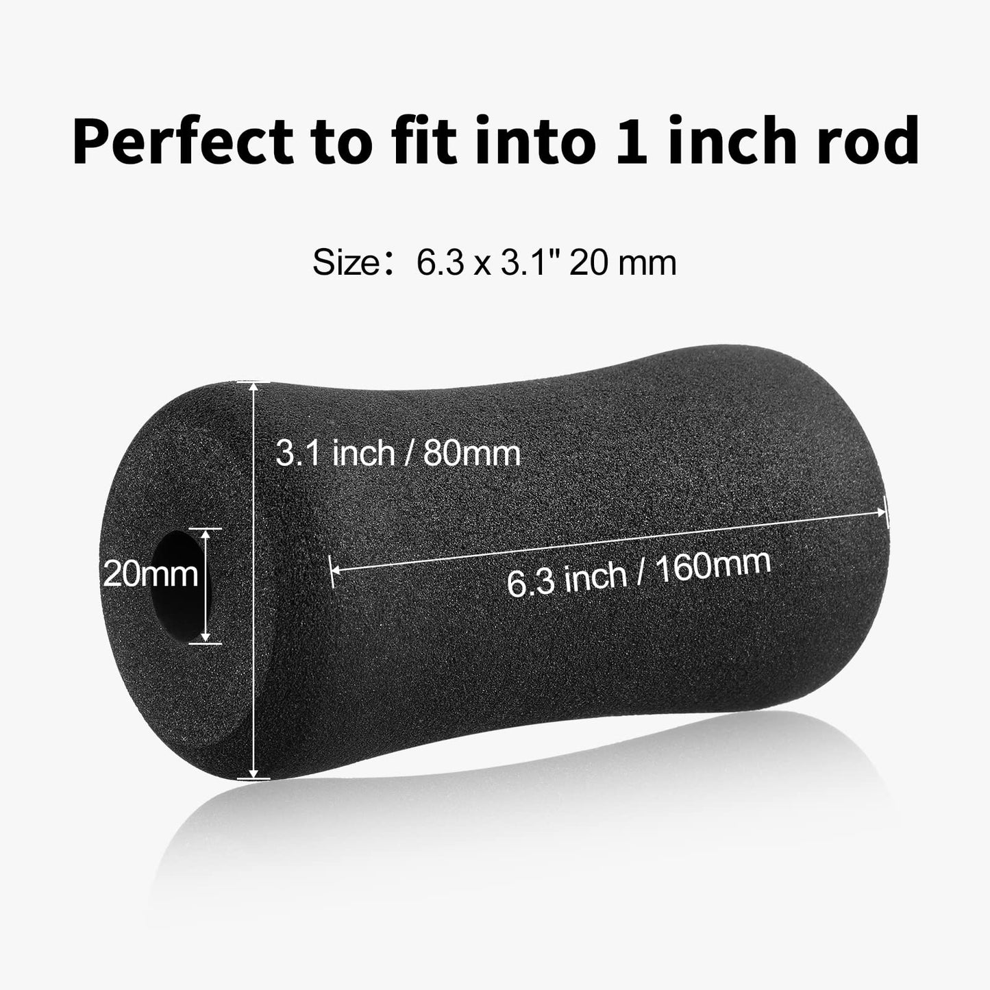 Sratte 4pcs Foot Foam Pads Rollers Set Weight Bench Replacement Pads Inversion Table Parts for Leg Extension Gyms Exercise Equipments